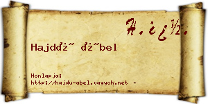 Hajdú Ábel névjegykártya