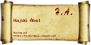 Hajdú Ábel névjegykártya