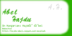 abel hajdu business card